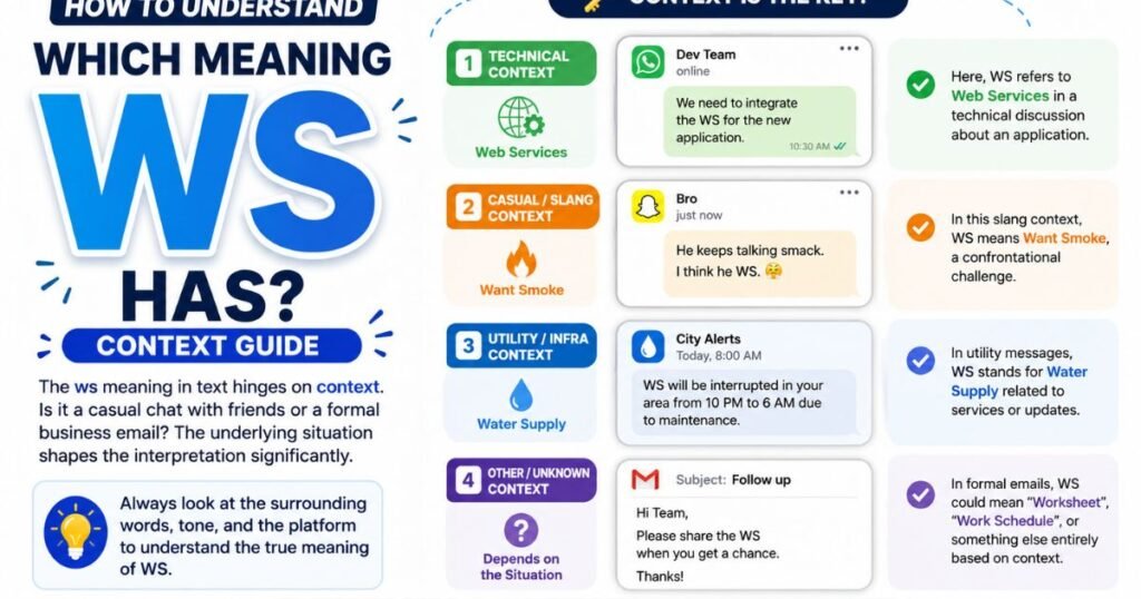 what does ws mean in text