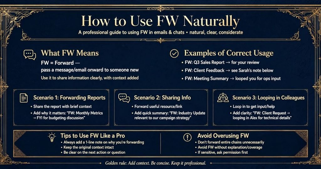 FW meaning in chat with examples