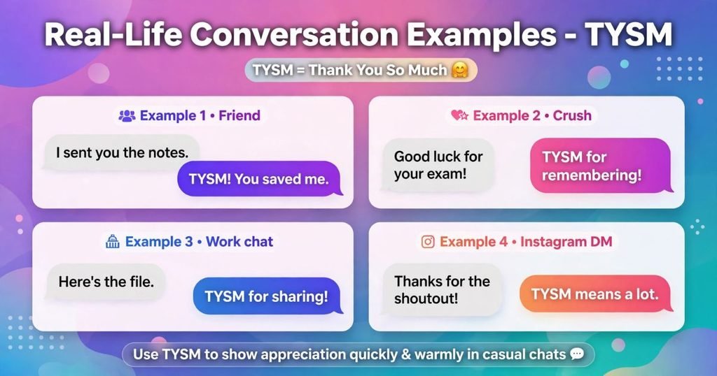 TYSM examples in text